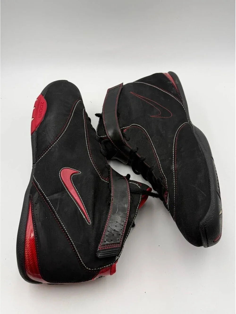 Nike Zoom Uptempo Challenge 316968-061 Black Red Basketball Shoes Men US 11